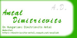 antal dimitrievits business card